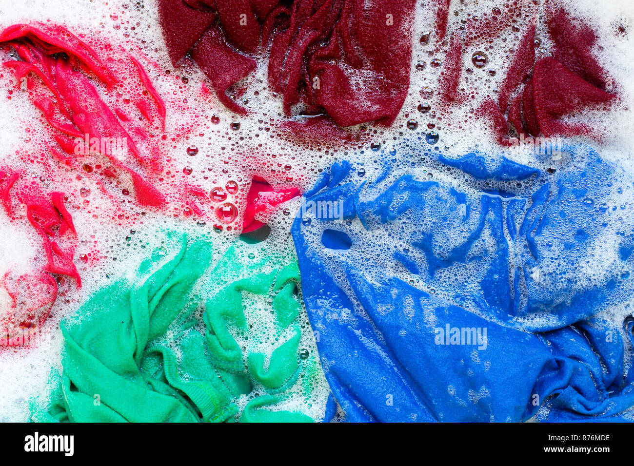 Washing clothes, colorful clothes soaked Stock Photo Alamy