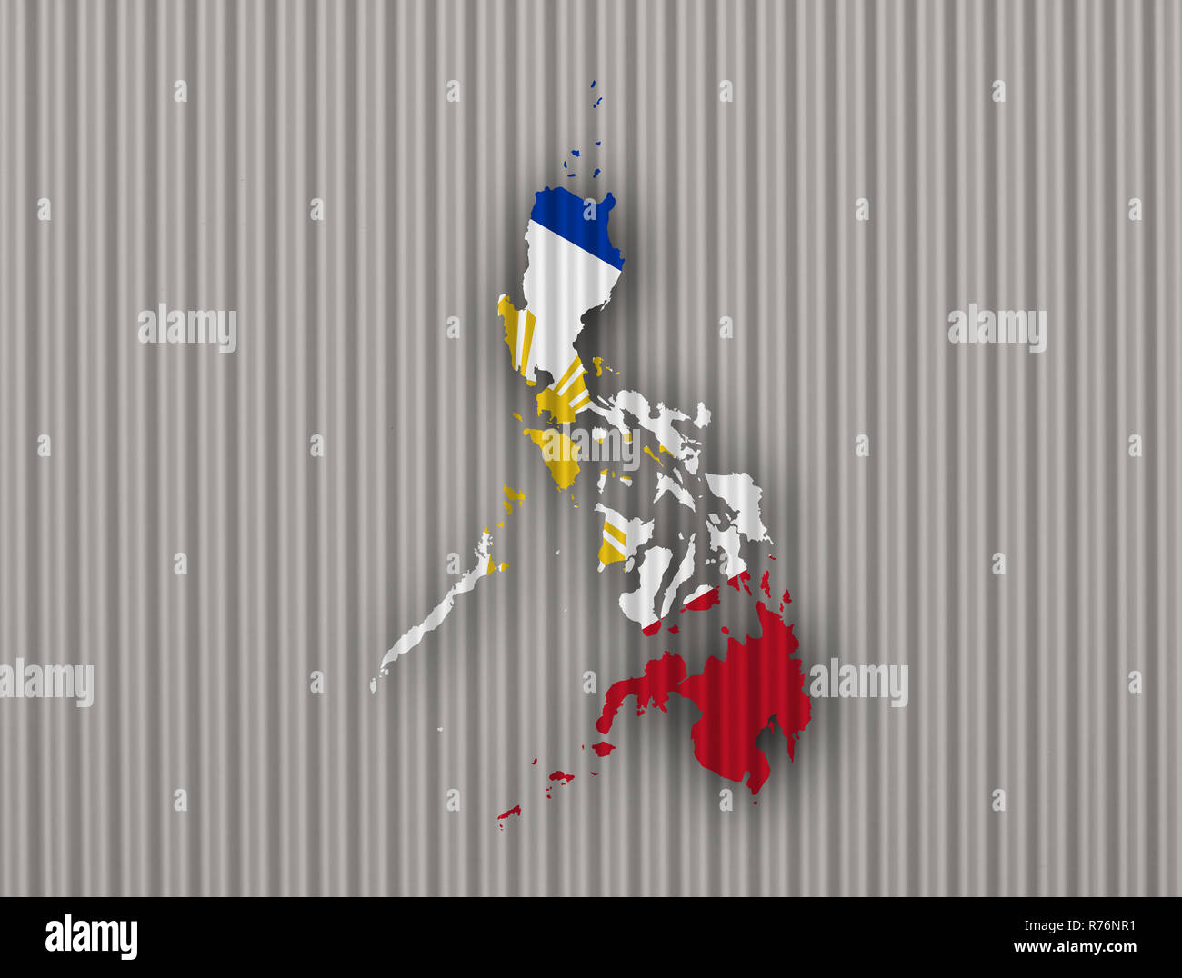 Map of the philippines with shadows hi-res stock photography and images ...