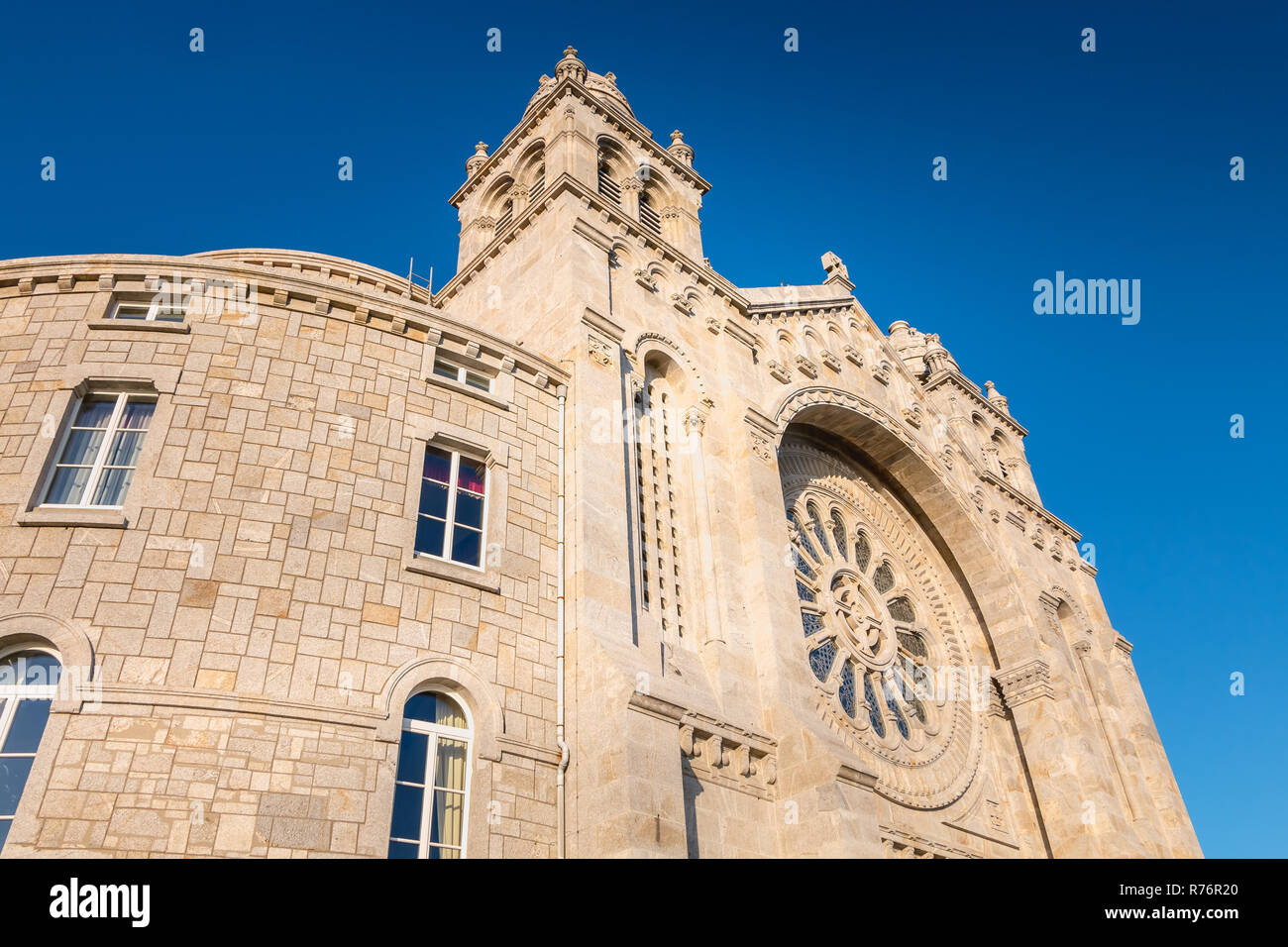 architectural detail of Santa Luzia basilica in Viana do Castelo in northern Portugal Stock Photo