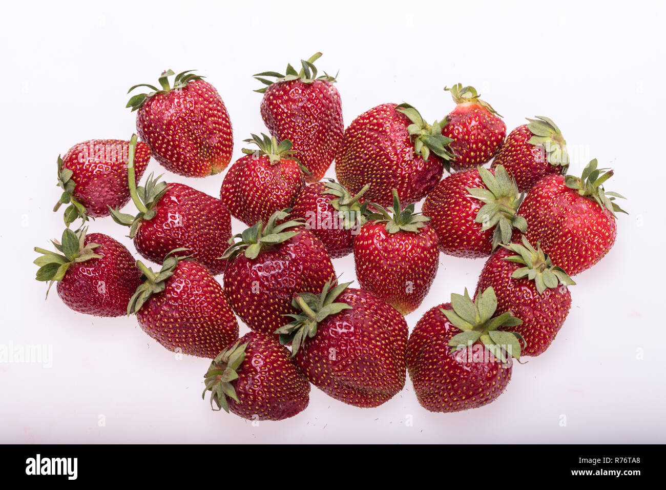 fresh ripe strawberries isolated on white background Stock Photo - Alamy