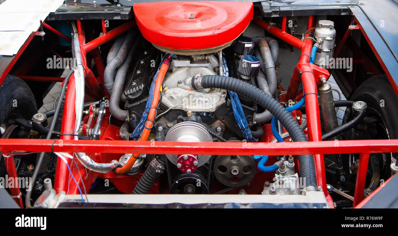 Sport car motor Stock Photo Alamy