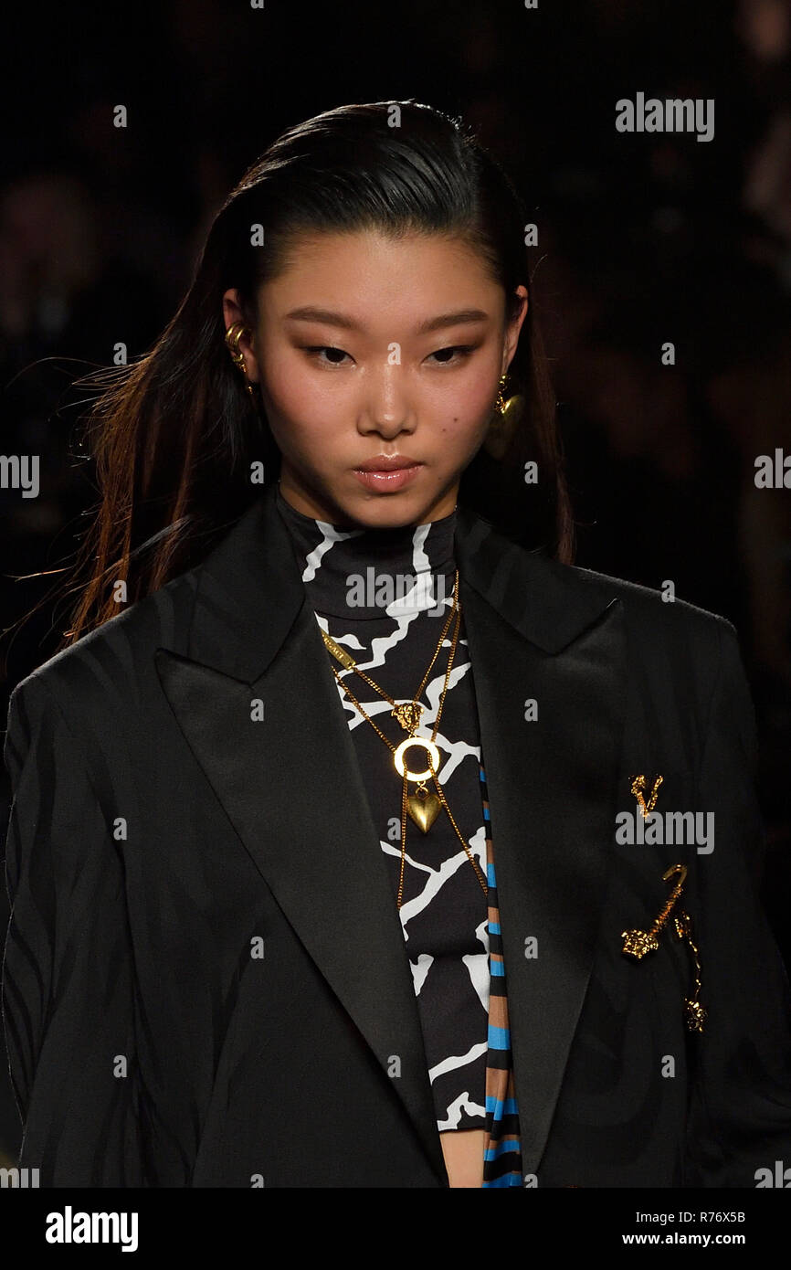 Model Yoon Young Bae walks on the runway during the Dior Fashion