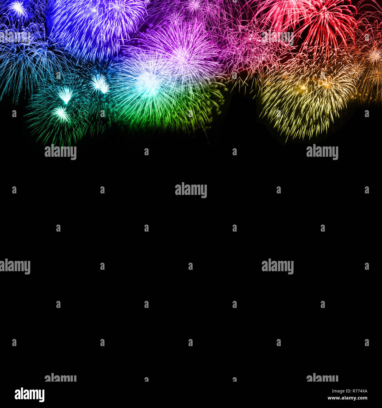 New Year's Eve fireworks background copyspace copy space square ...