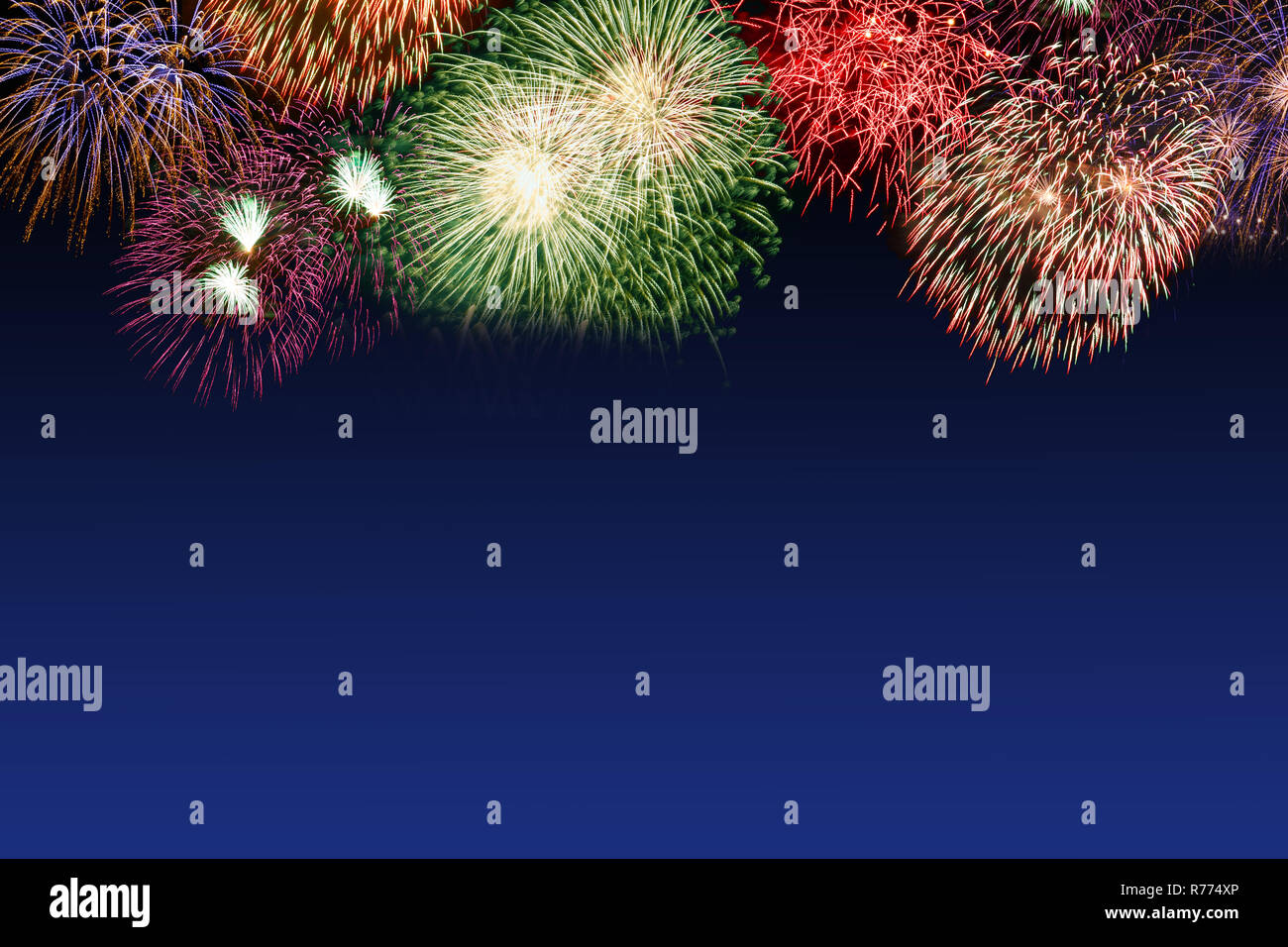 New Year's Eve fireworks copyspace copy space years year firework party Stock Photo