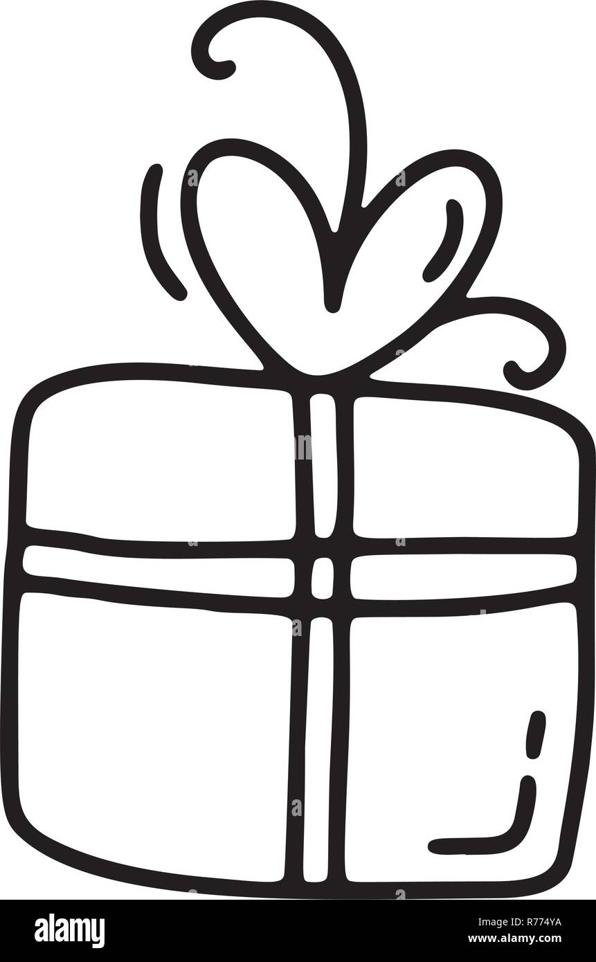 Gift Drawing Clipart PNG Images, Hand Draw Gift Pack, Hand Draw