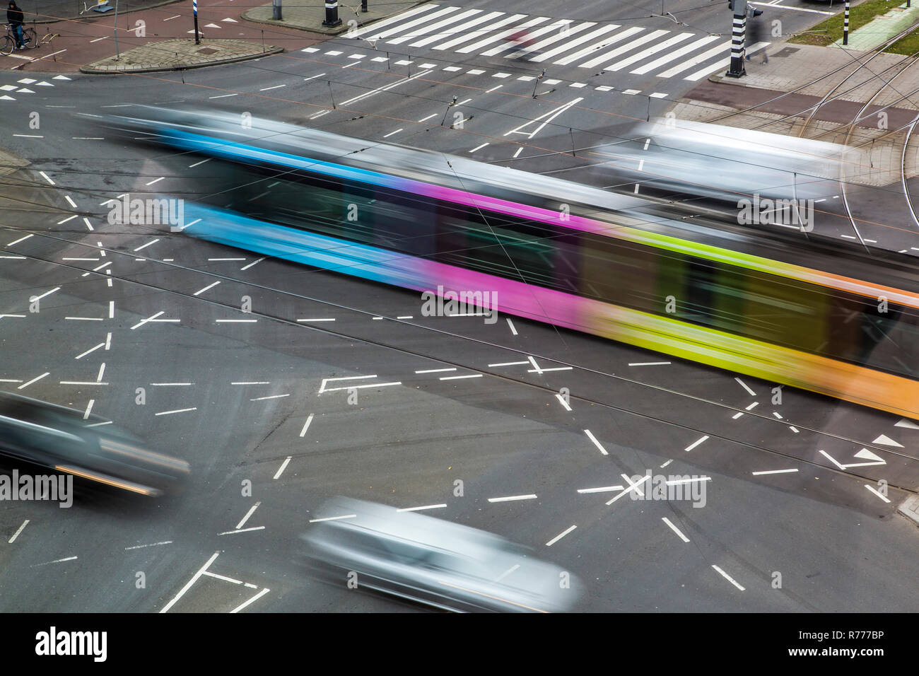 Tram road markings hires stock photography and images Alamy