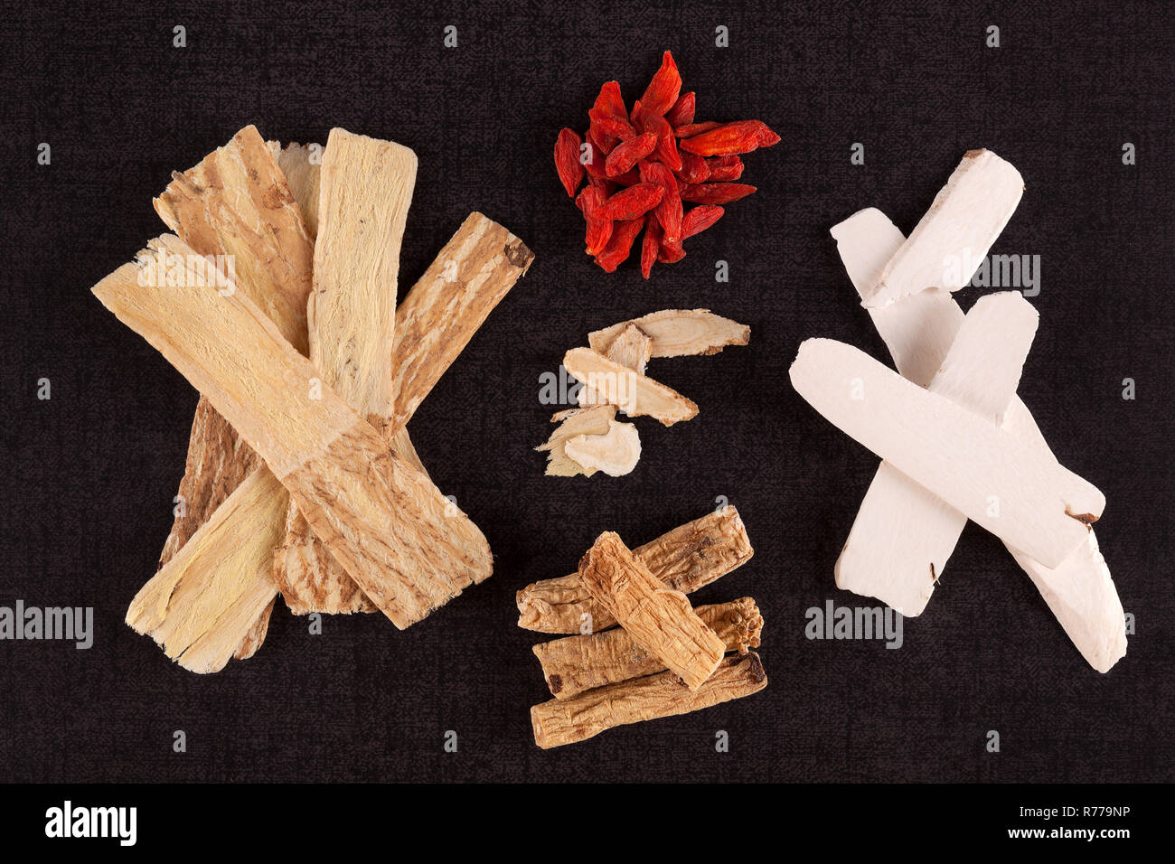 Traditional Chinese Medicine background. Stock Photo