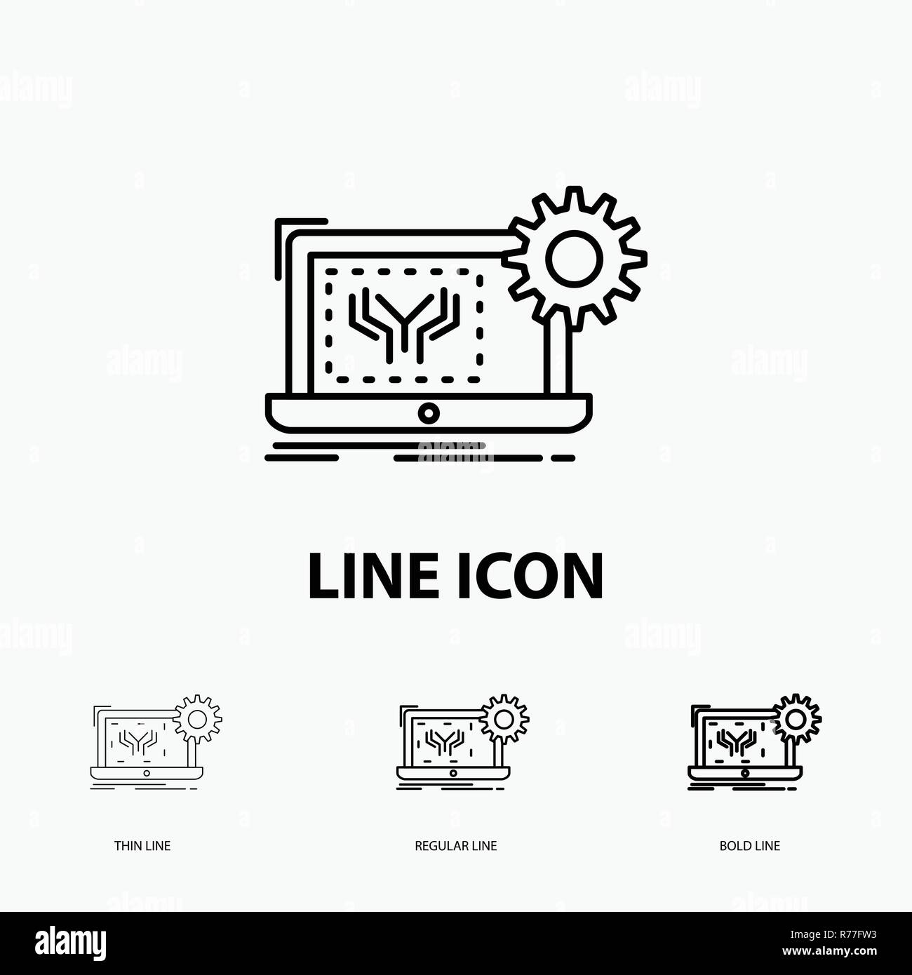 Blueprint, circuit, electronics, engineering, hardware Icon in Thin, Regular and Bold Line Style