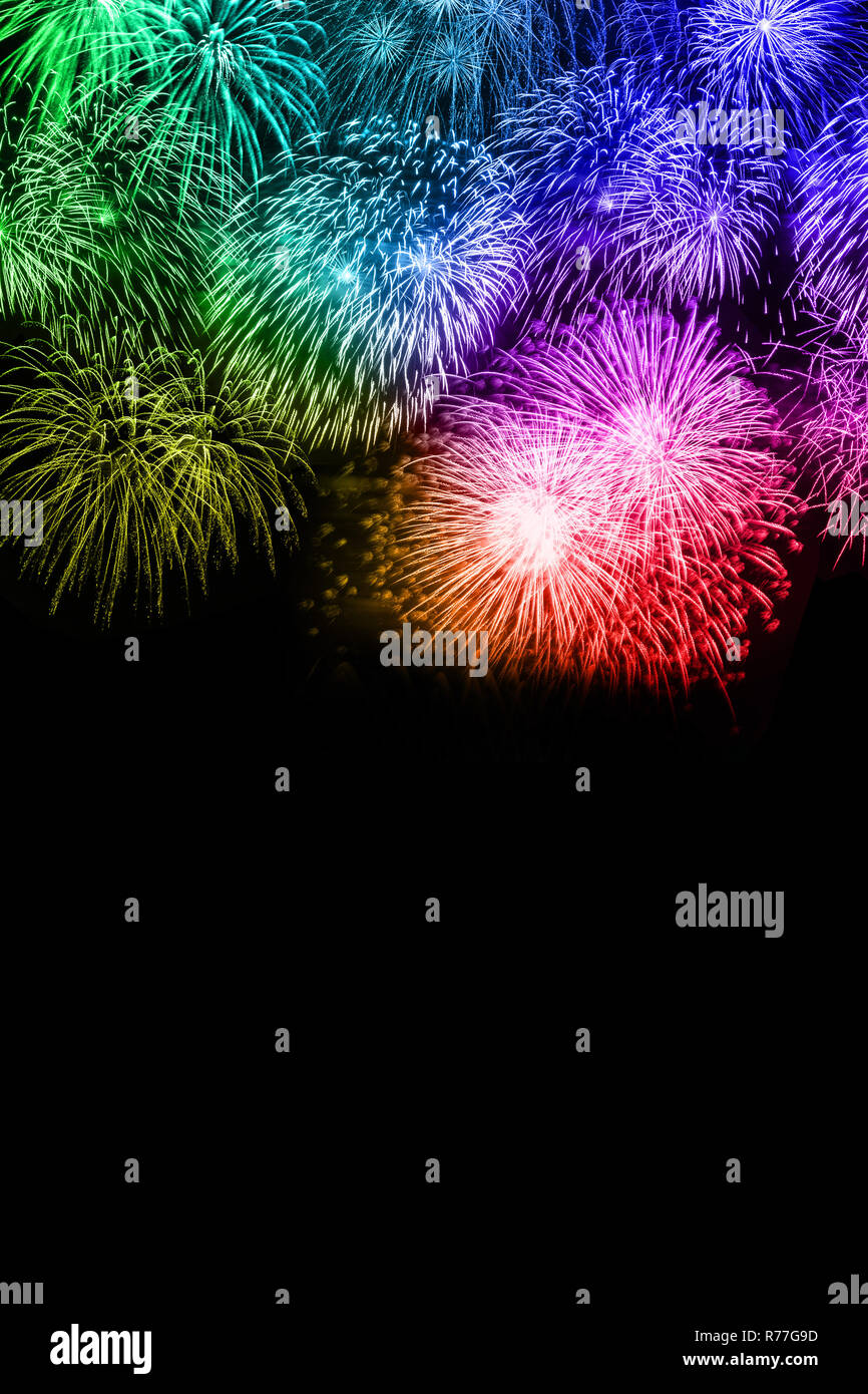 New Year's Eve fireworks background copyspace copy space portrait