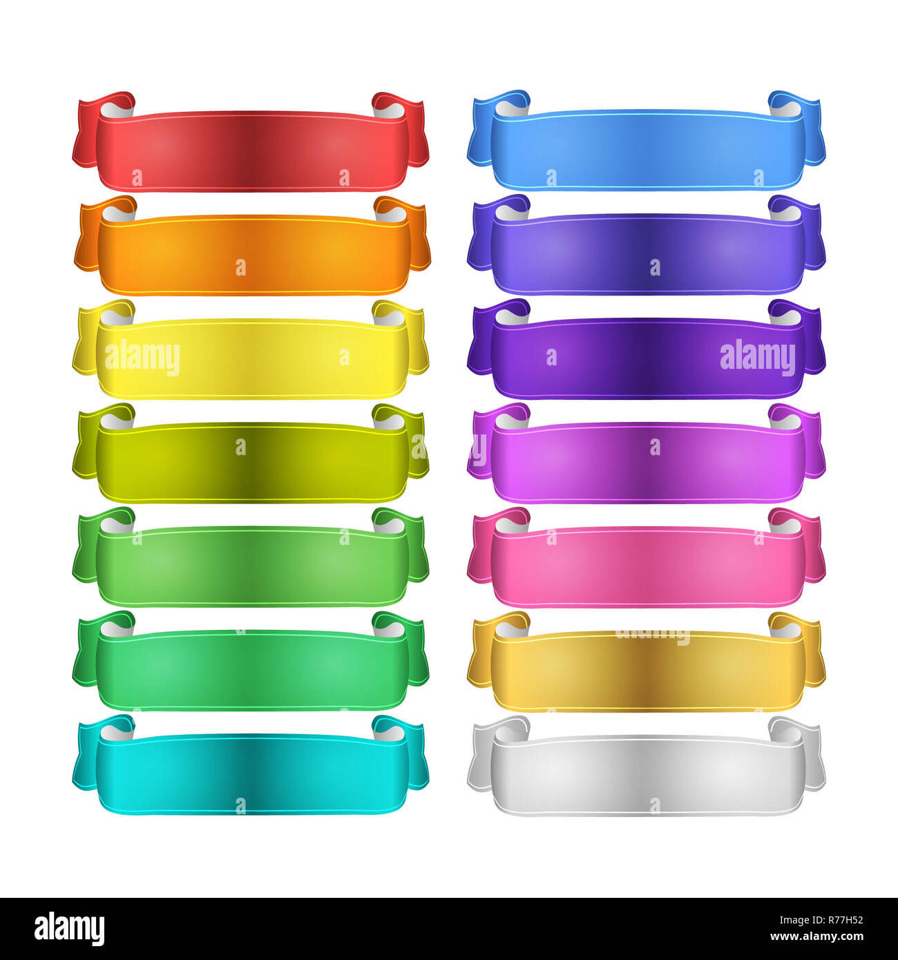 vector ribbons set Stock Photo - Alamy