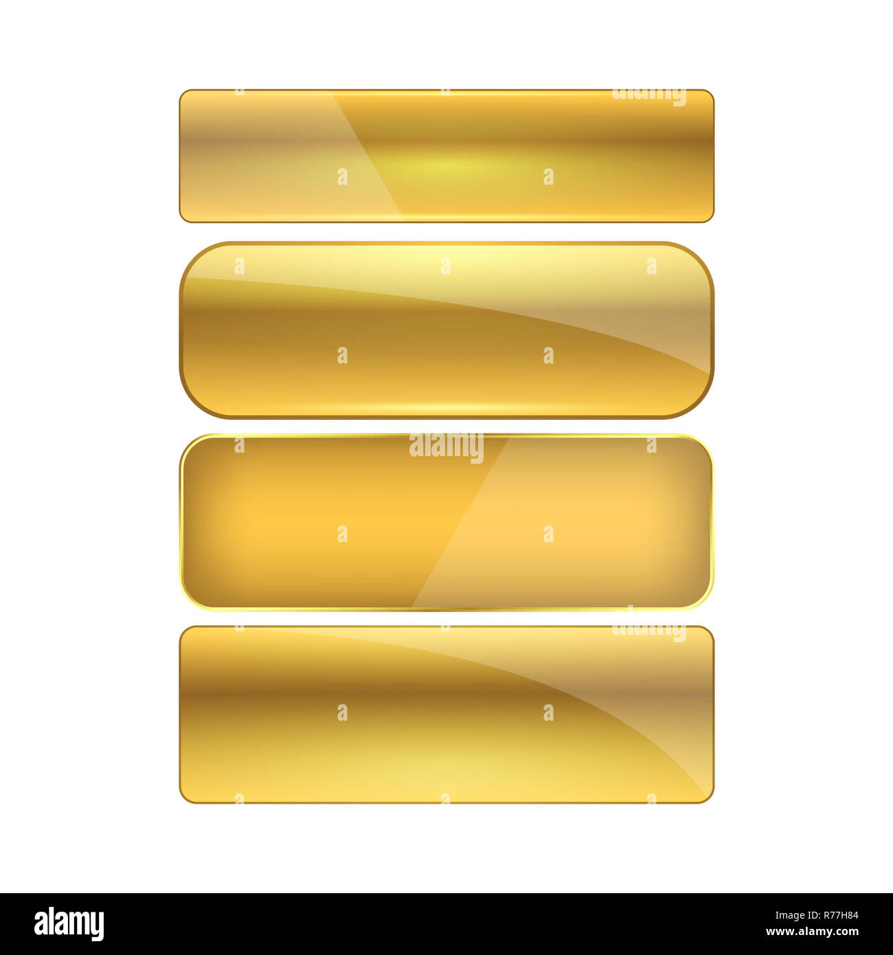 Set of golden blog isolated hi-res stock photography and images - Alamy
