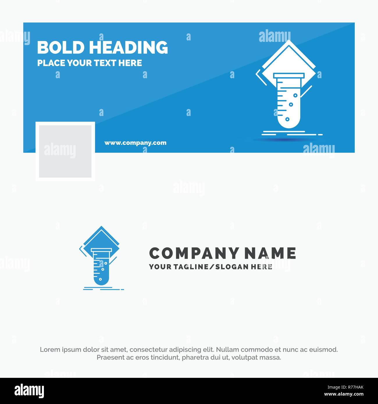 Blue Business Logo Template For Chemistry Lab Study Test