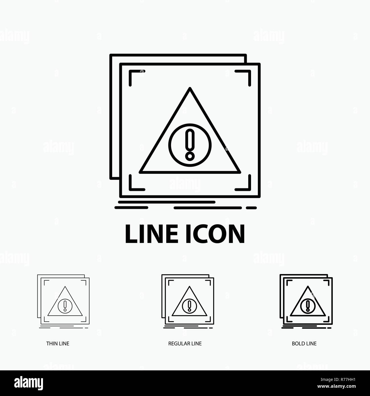 Error, Application, Denied, server, alert Icon in Thin, Regular and
