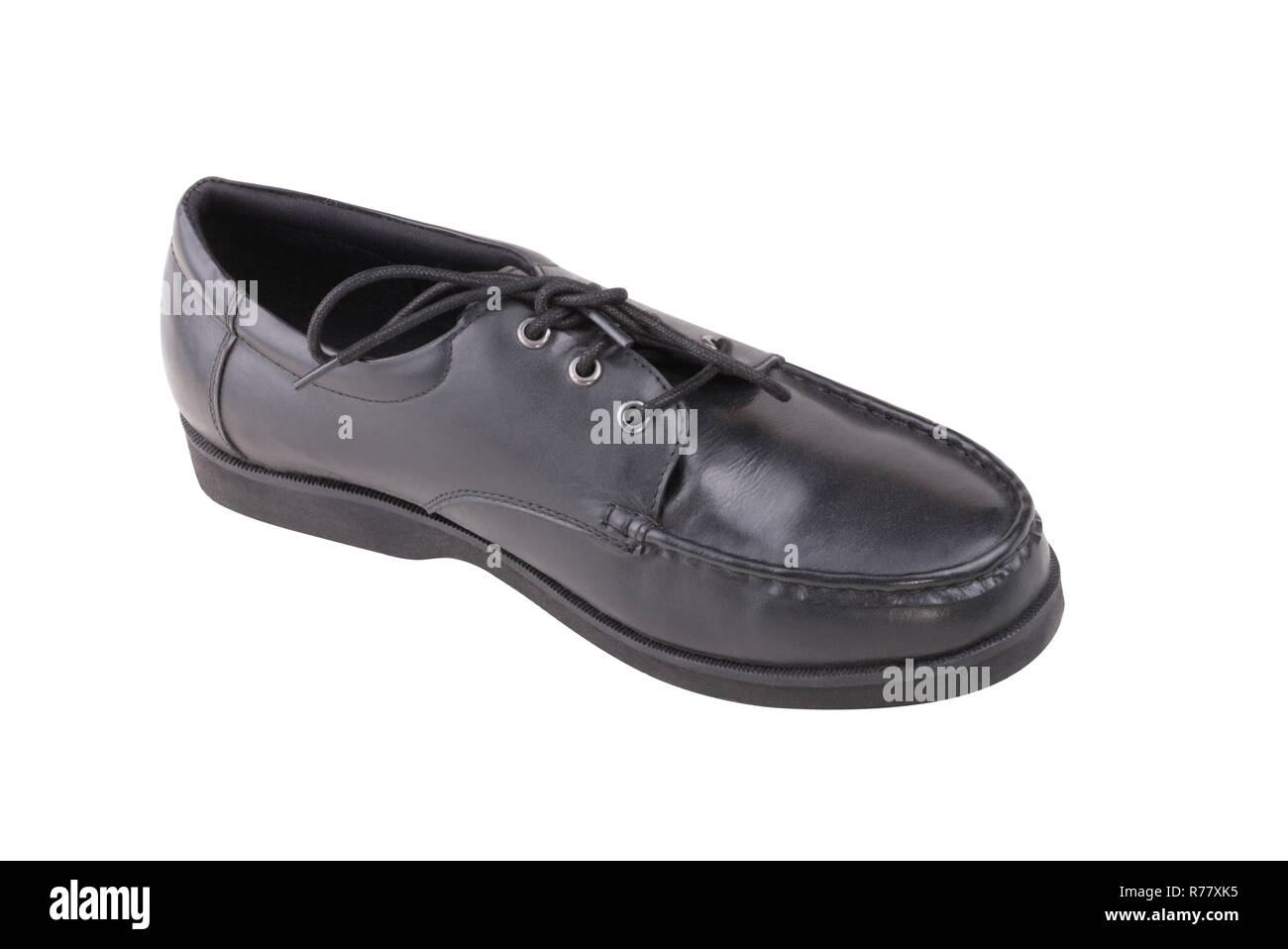 One black Shoe Isolated Stock Photo - Alamy
