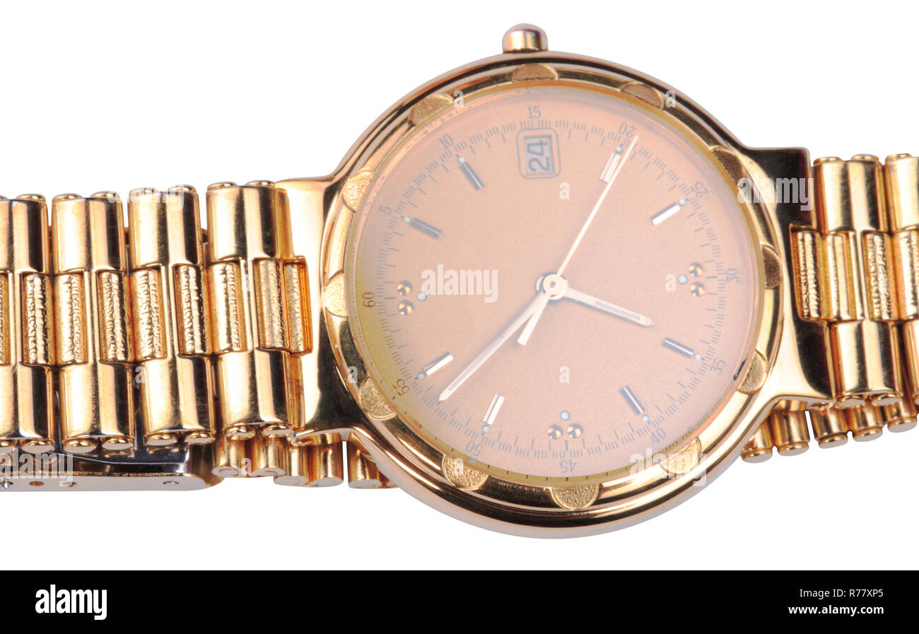 gold plated watches isolated Stock Photo Alamy