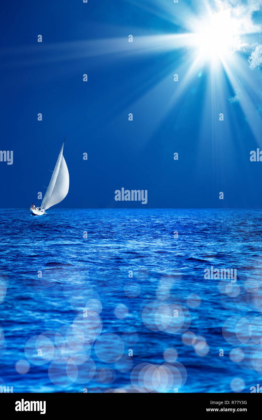 sailing boat on sea Stock Photo - Alamy