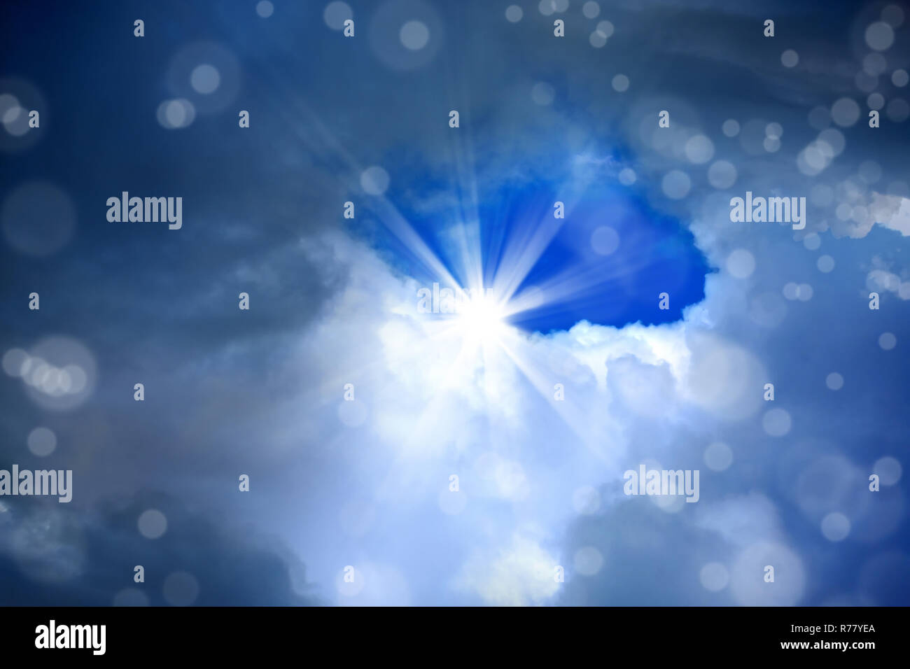 sunny blue sky Stock Photo - Alamy