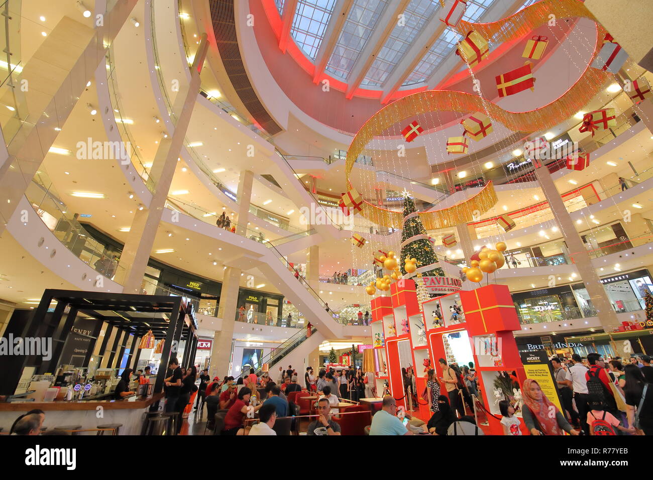 People visit Pavilion shopping mall in Bukit Bintang Kuala Lumpur ...