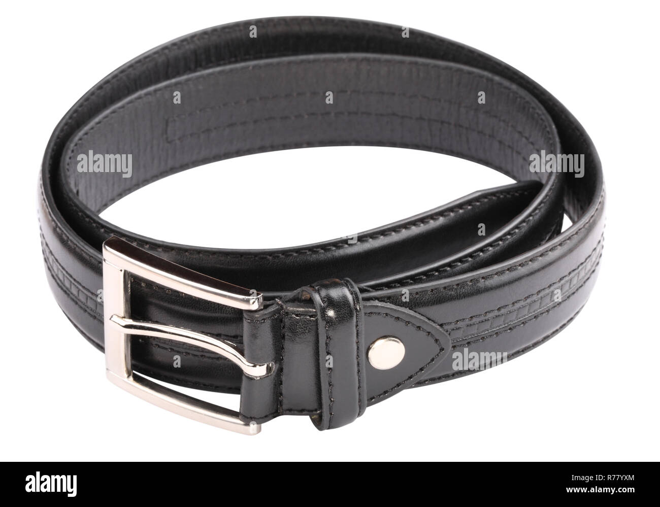 Leather Belt Strap Isolated Stock Photo