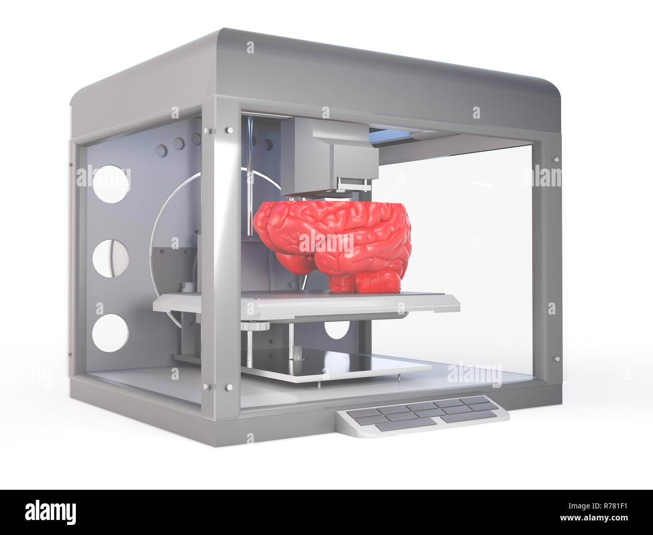 3d rendered illustration of a 3d printer printing a brain Stock Photo ...