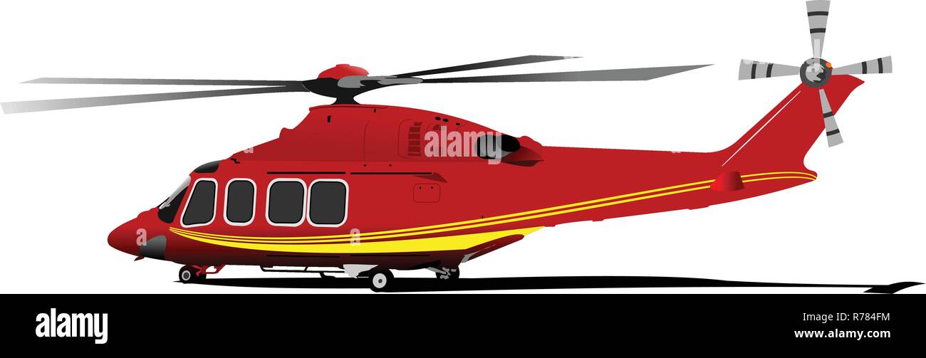 Air force. Redyellow helicopter. Vector illustration Stock Vector Image & Art Alamy