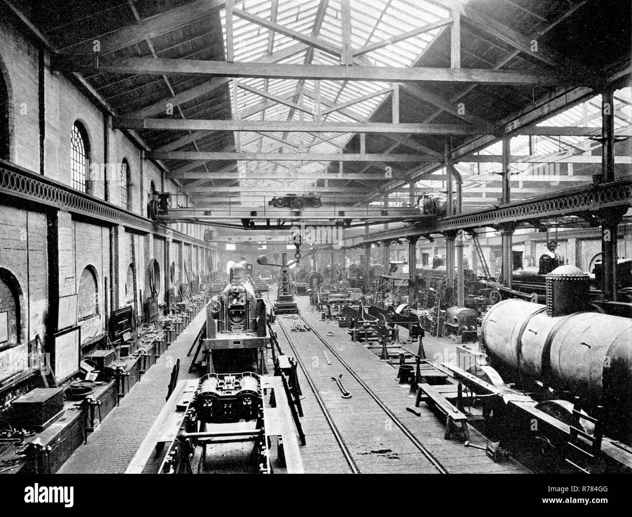 LNWR Railway Engine Works, Crewe Stock Photo Alamy