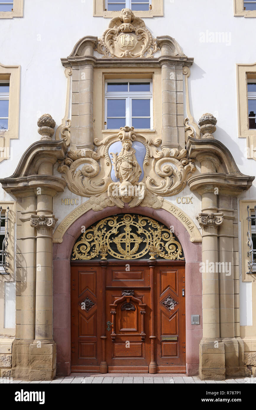 entrance sankt ursula gymnasium villingen Stock Photo