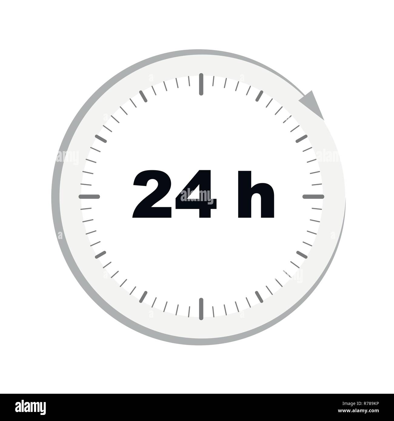 open 24 hours clock icon vector illustration EPS10 Stock Vector