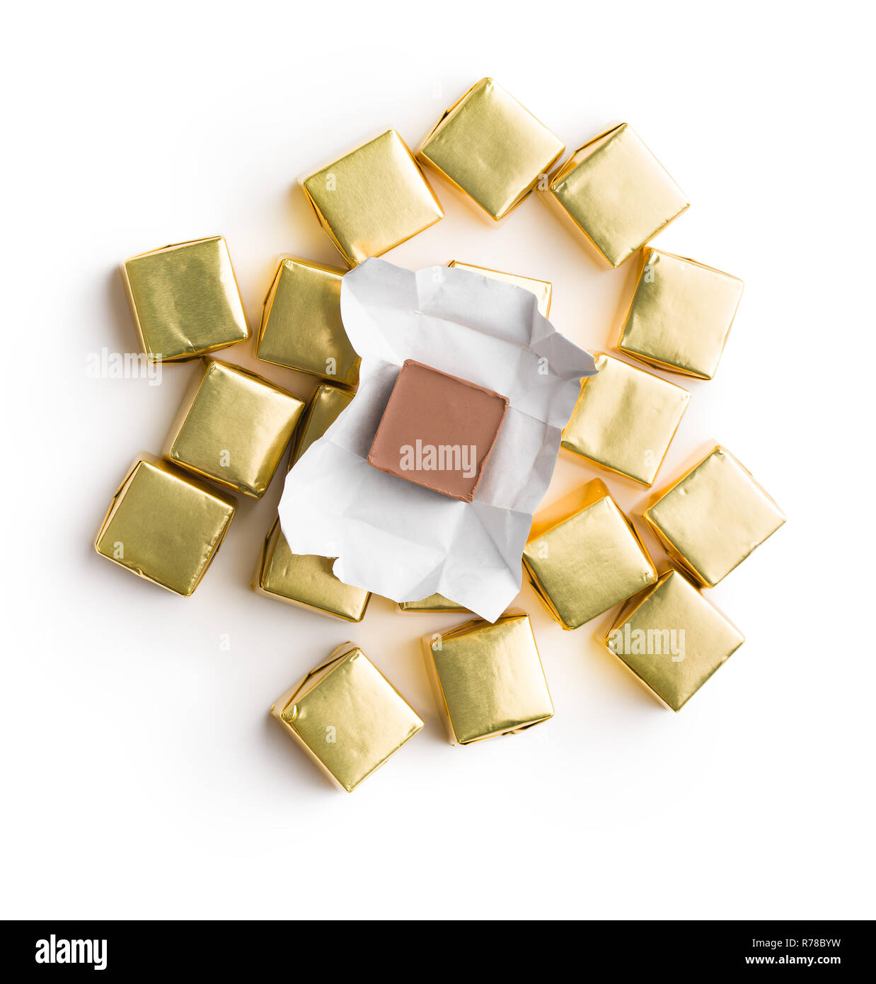 Wrapped nougat candy Stock Photo