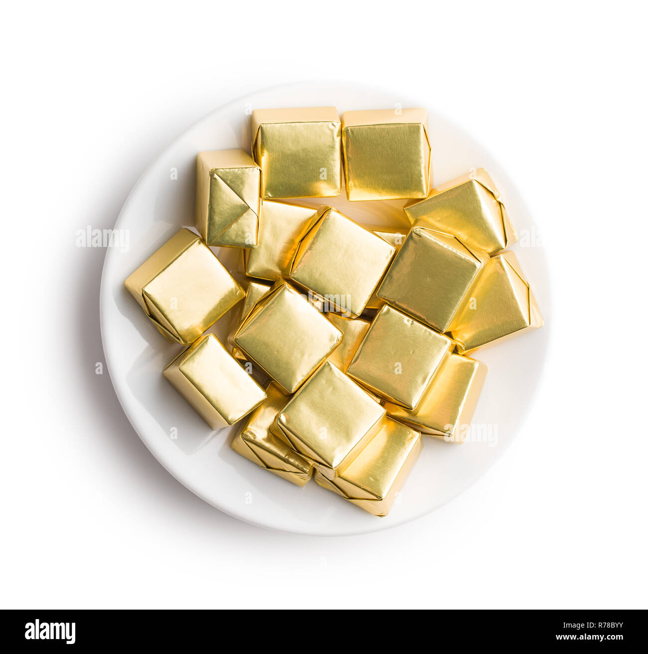 Wrapped nougat candy Stock Photo
