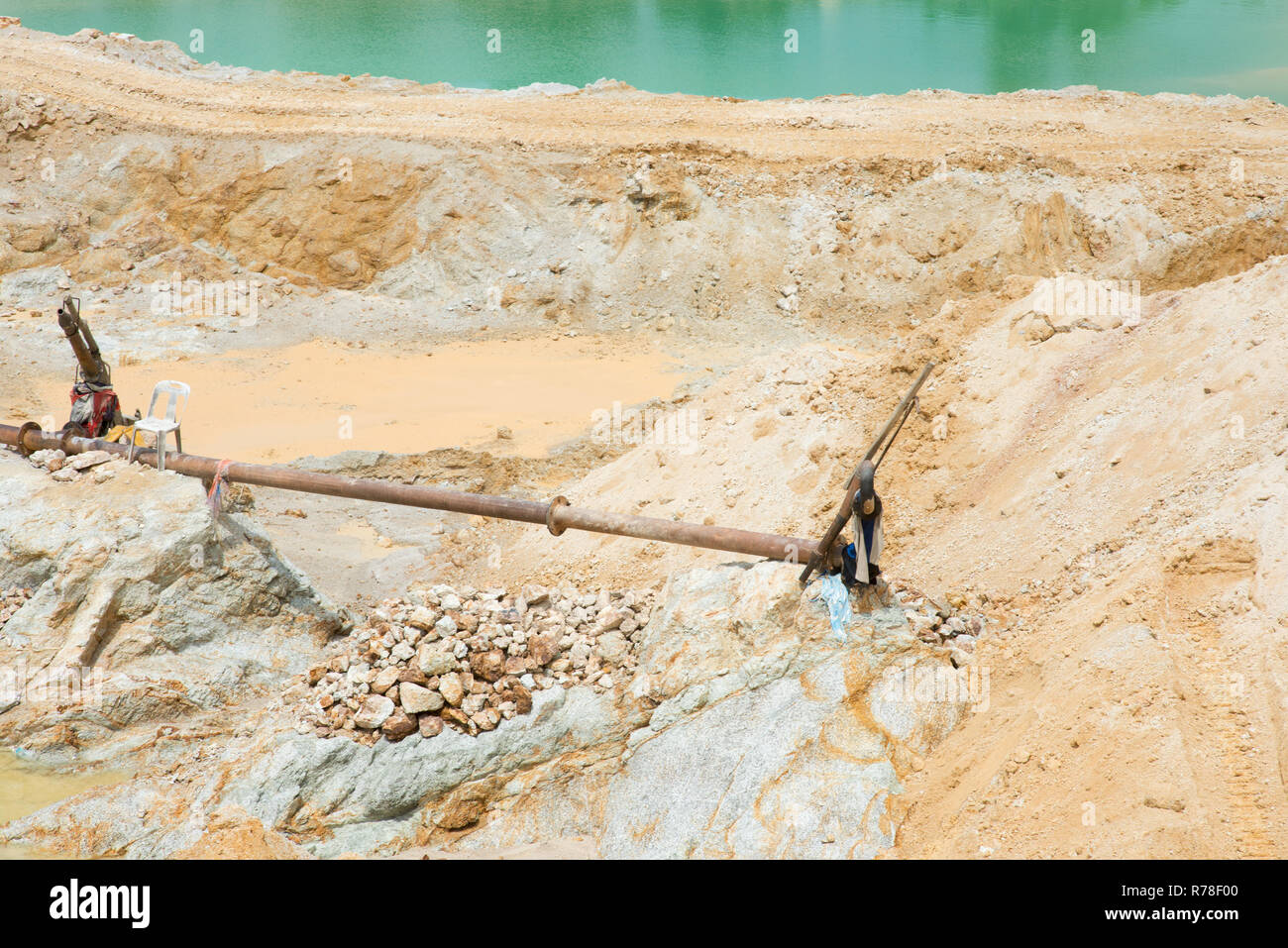 Sand mining activity Stock Photo Alamy