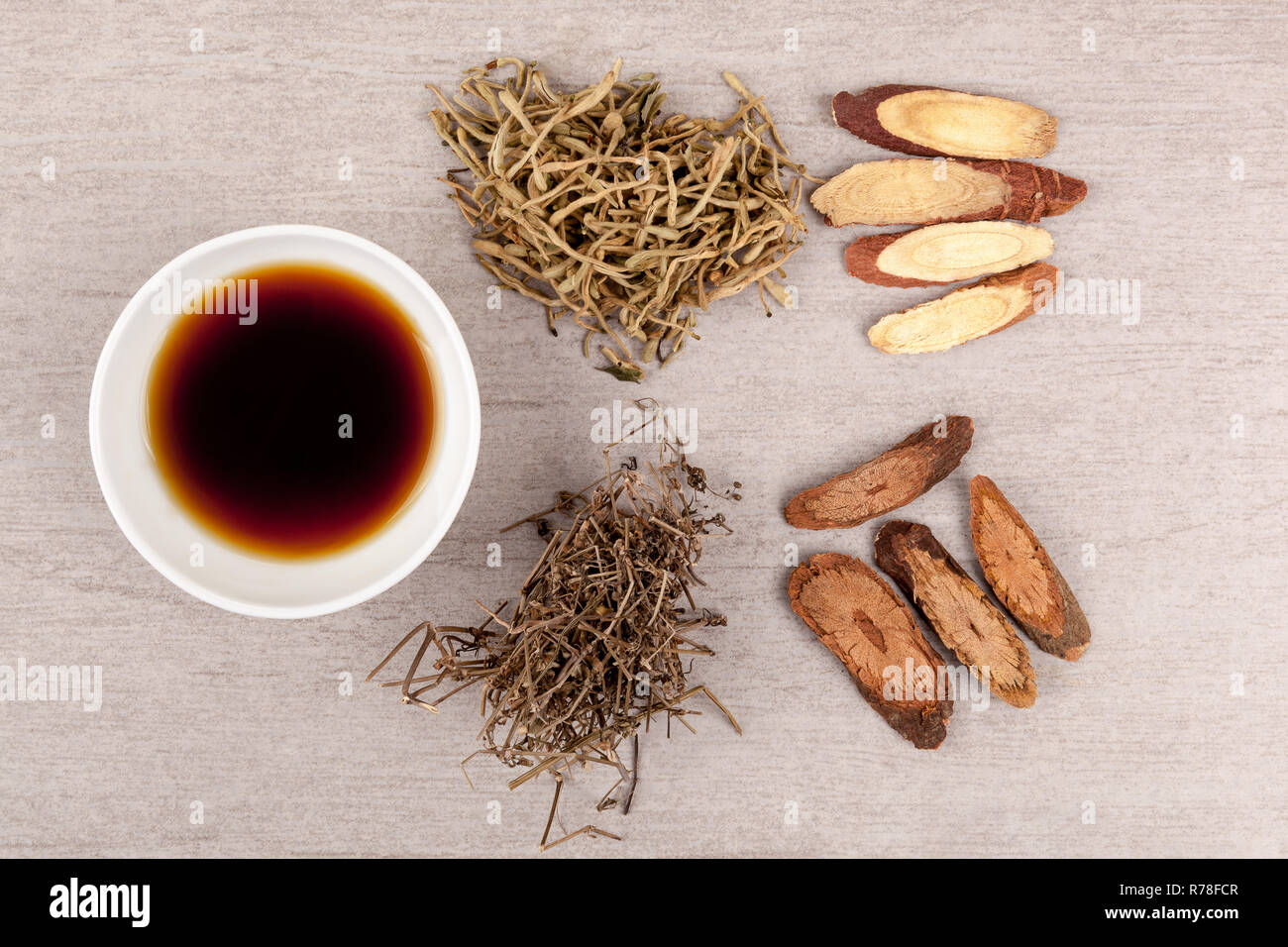 Traditional chinese medicine tea for dry cough Stock Photo Alamy