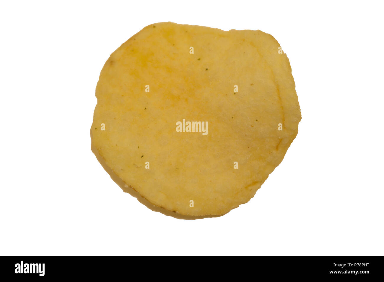 Chip Pot Ridg Tasty ridged potato chip on white background Stock Photo - Alamy