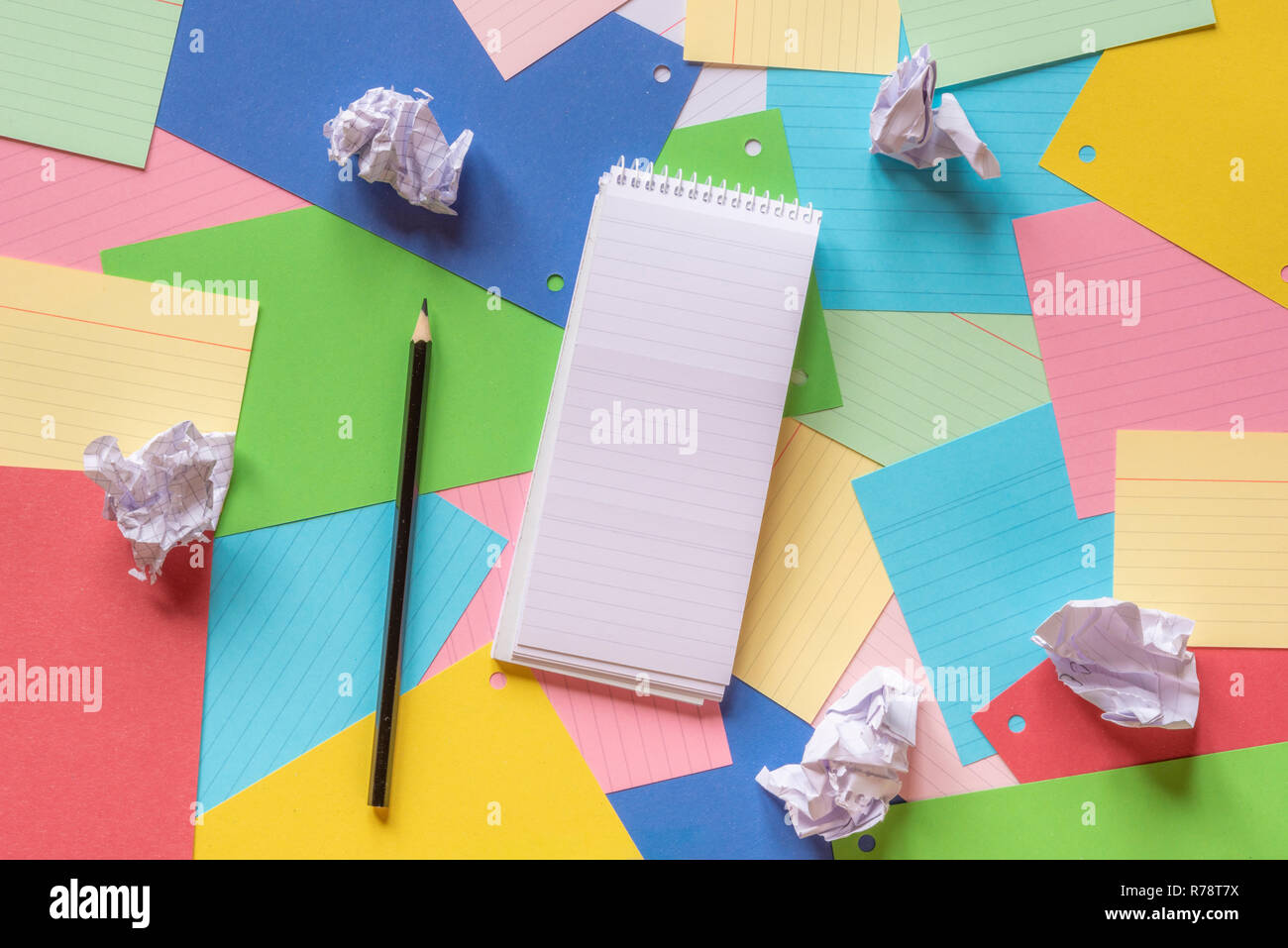 Blank spiral notebook Stock Photo