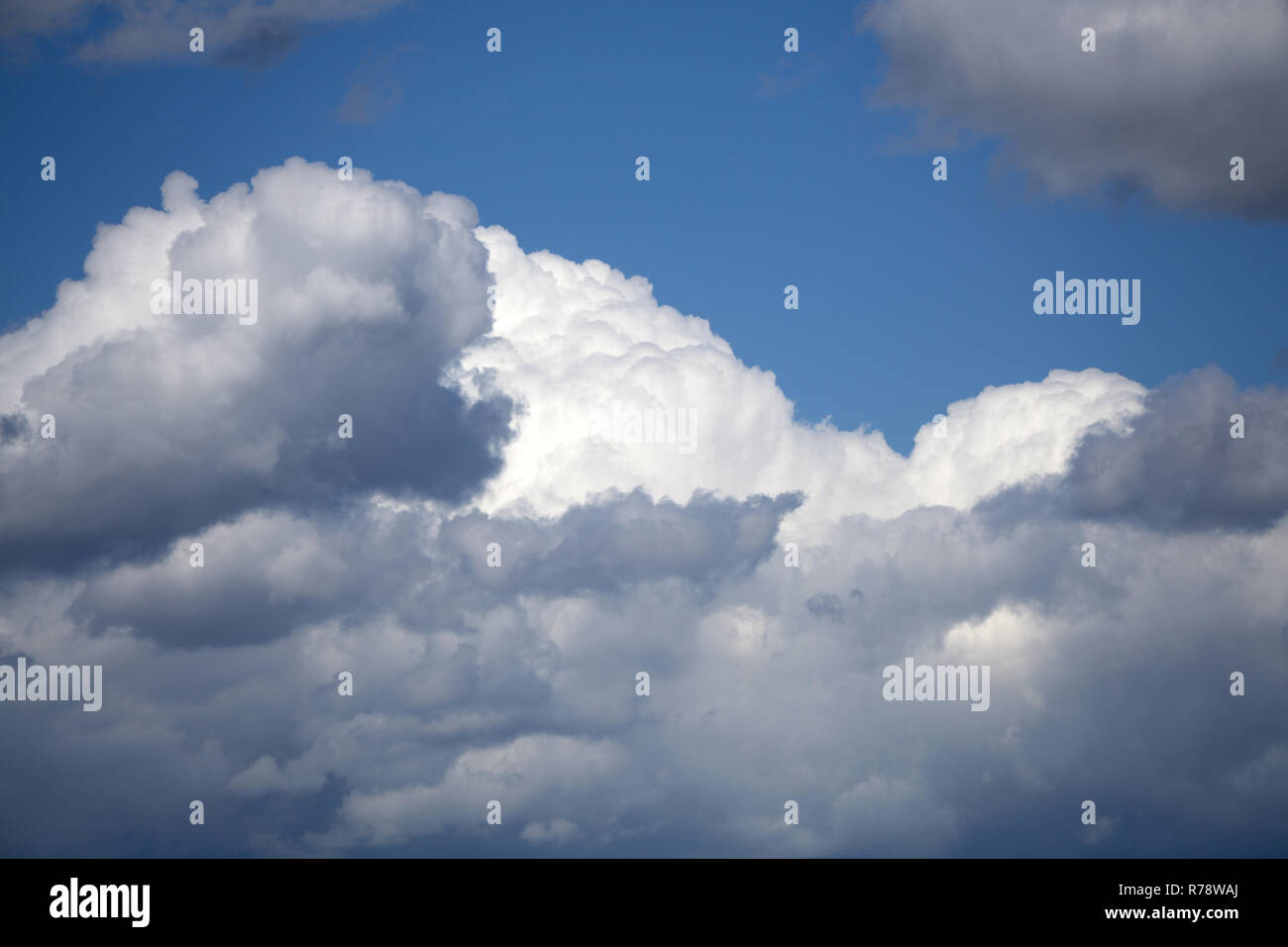Fantastic soft white clouds against blue sky Stock Photo