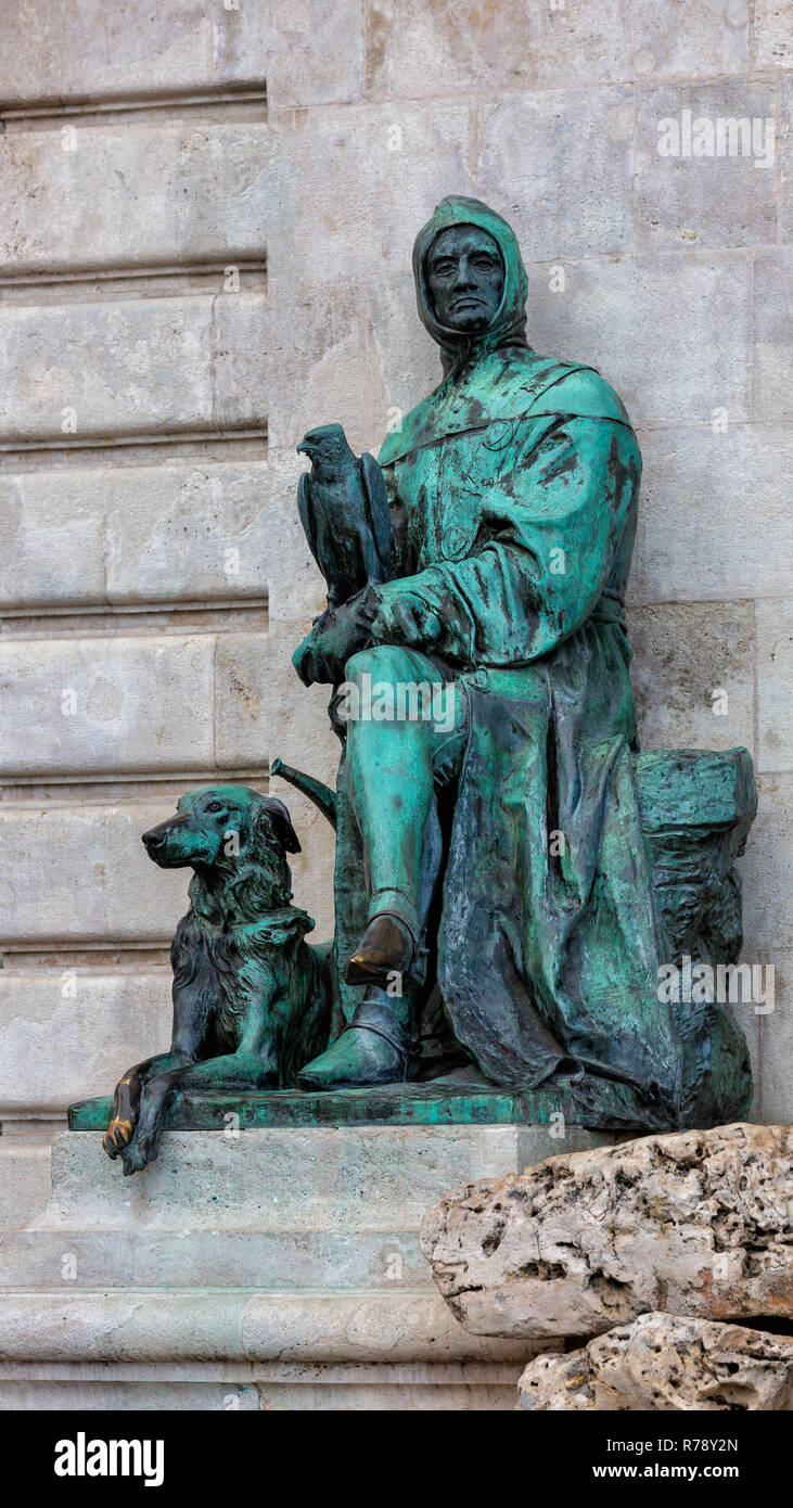 Fragment of a bronze fountain called The Hunt of King Mathias in the ...
