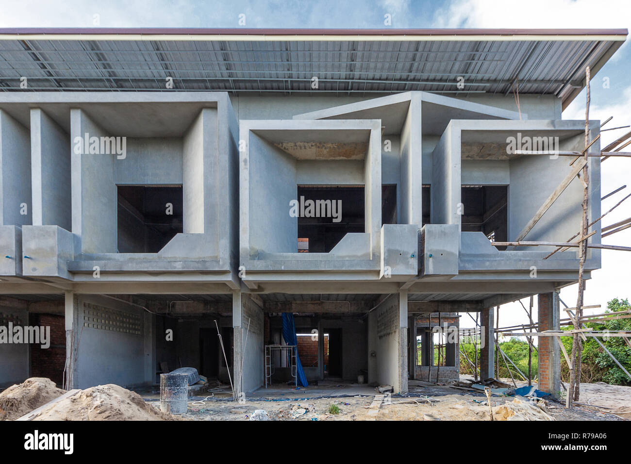 Two Storey Houses Are Under Construction In Thailand Modern House