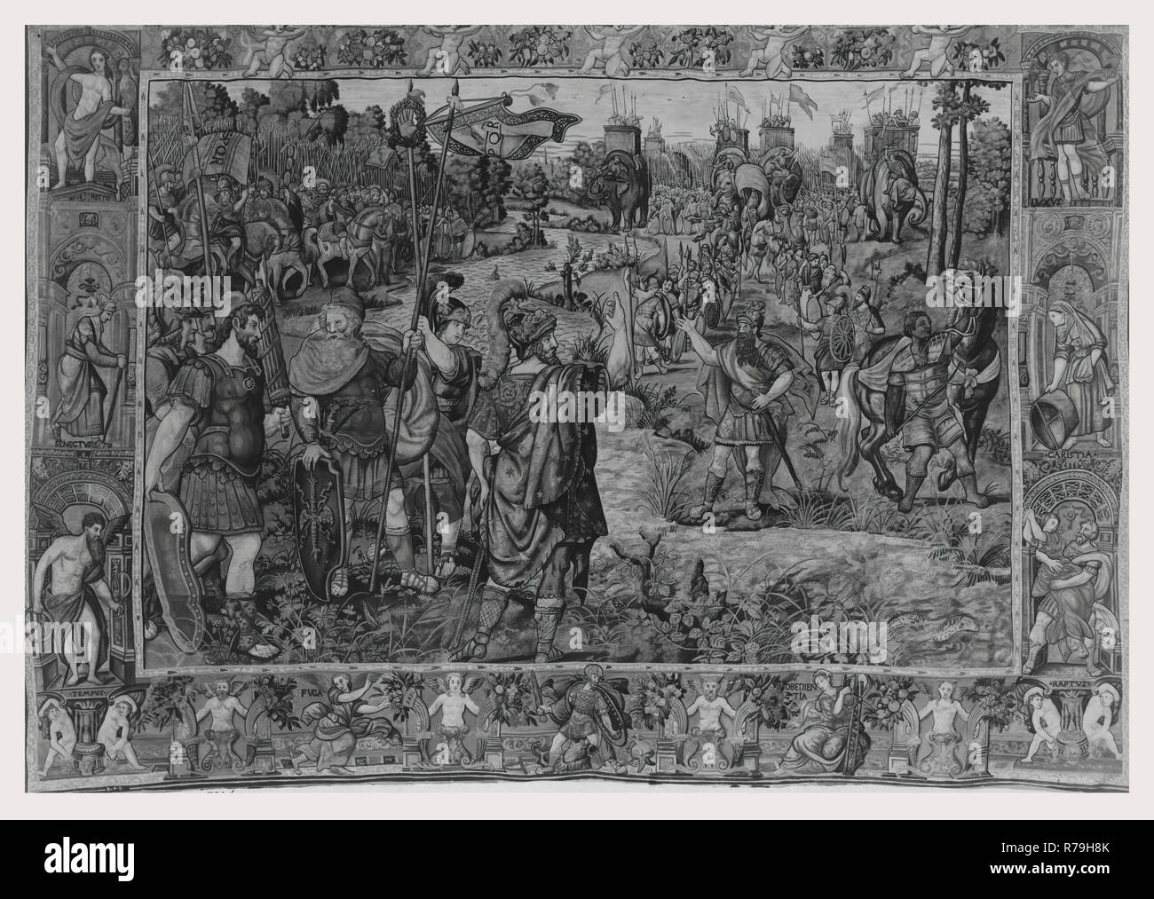 Conference between Scipio and Hannibal before Battle of Zama Stock Photo Alamy