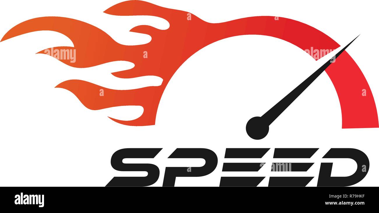 Speedometer logo graphic design template vector Stock Vector Image
