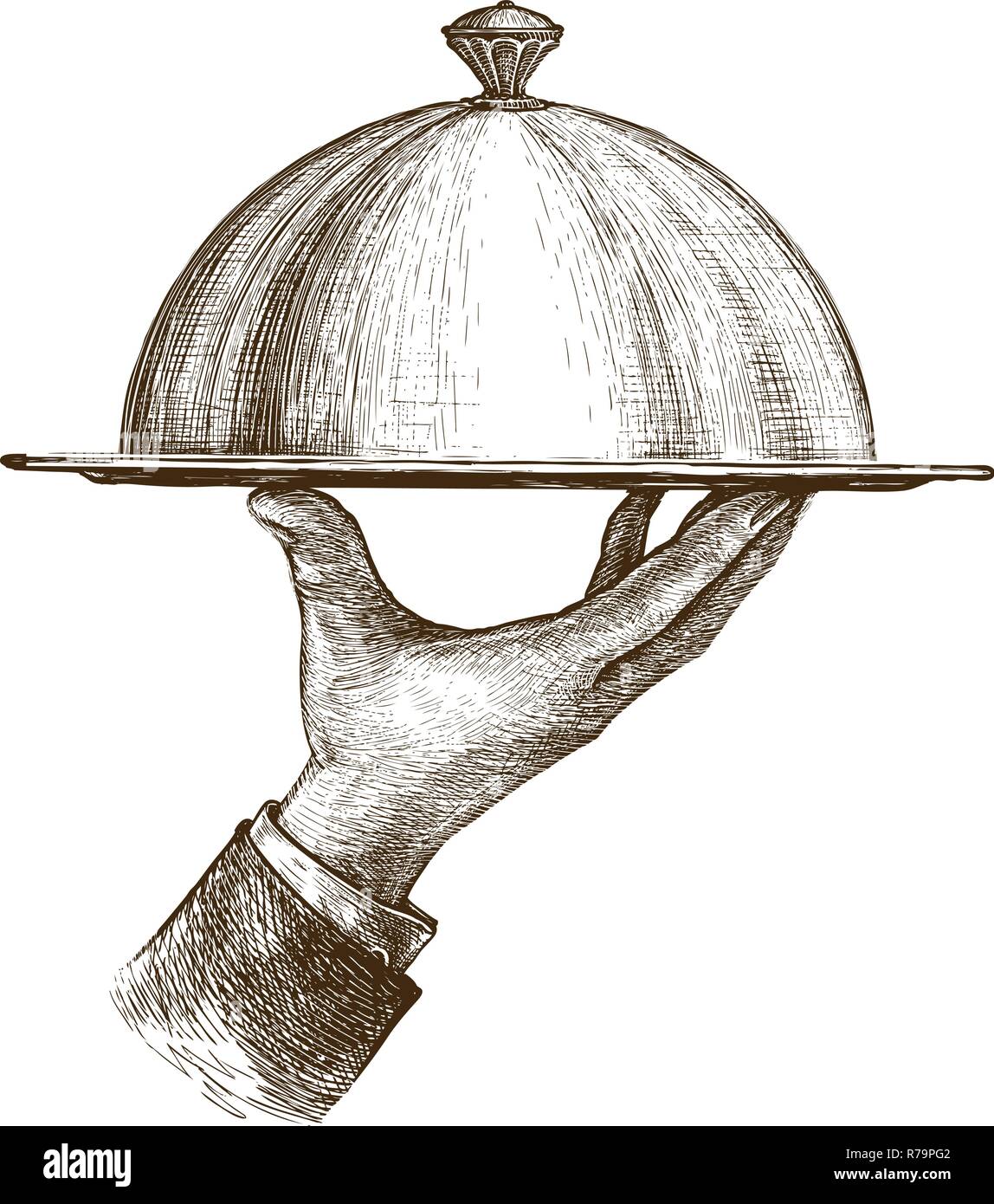 Cloche store serving dish