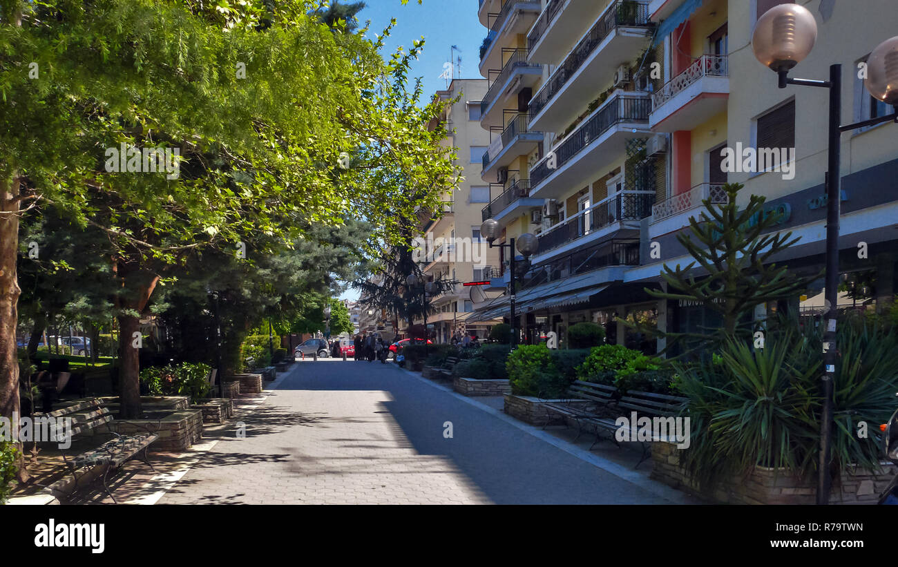 serres greece april 22 2011 panoramic view to center of town of serres central macedonia greece stock photo alamy