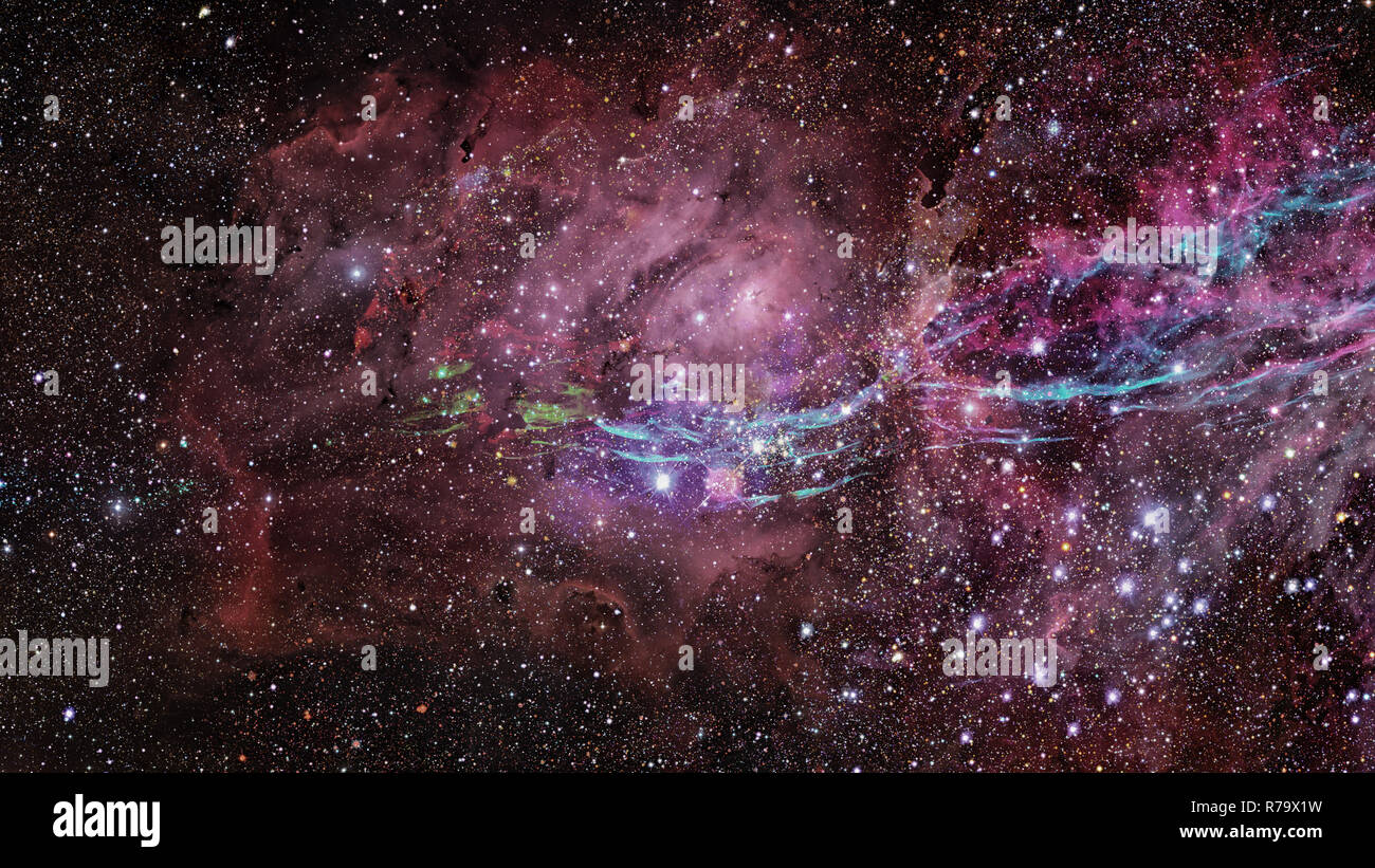 Universe filled with nebula and galaxy. Elements of this image ...