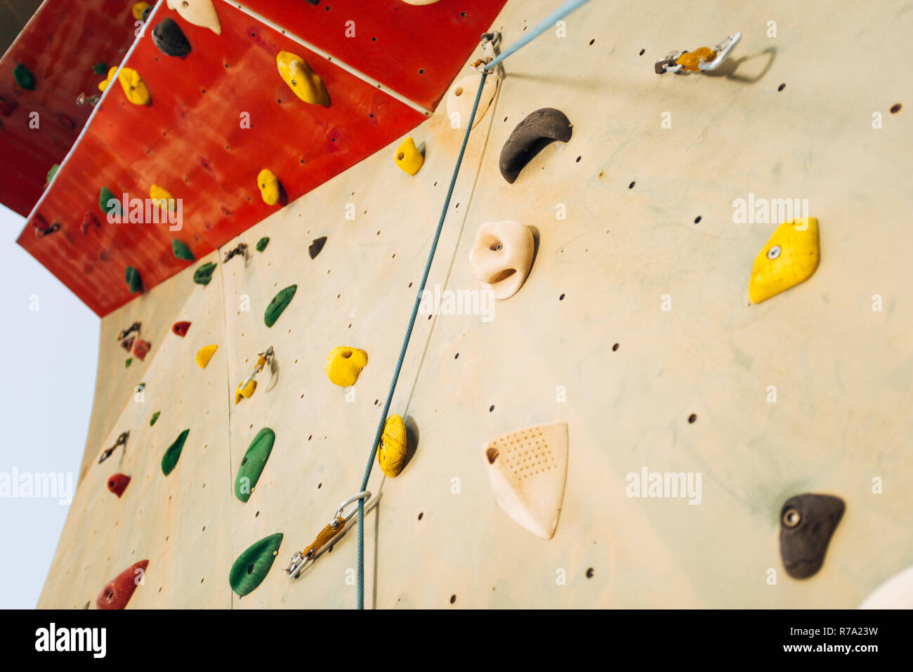 Indoor Climbing, detail of a wall climbing training Stock Photo Alamy