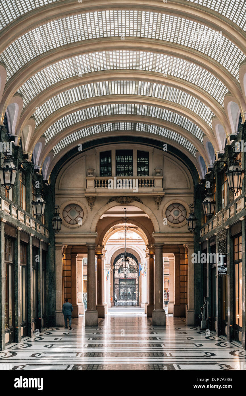 The interior of Galleria San Federico, in Turin, Italy Stock Photo