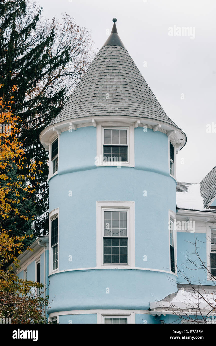 A blue house in Nyack, New York Stock Photo Alamy