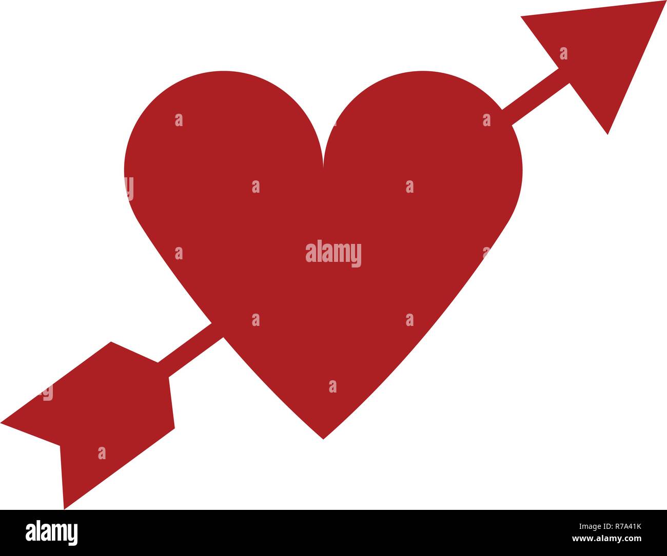 heart with arrow of valentine Stock Vector Image & Art - Alamy