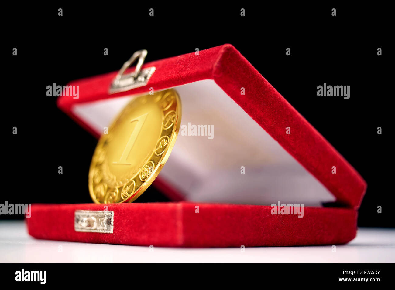 first place gold medal Stock Photo