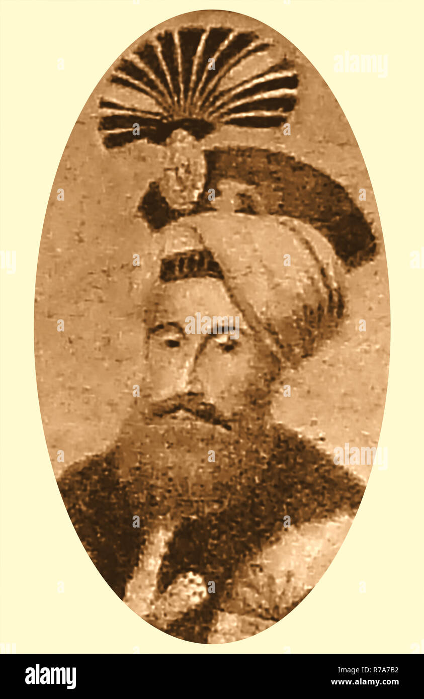 An early portrait of Mahmud II of Turkey,1785-1839, 30th Sultan of the Ottoman Empire (in later life). His titles included:-Caliph of Islam Amir al-Mu'minin,Sultan of the Ottoman Empire, Kayser-i Rûm and  Custodian of the Two Holy Mosques Stock Photo