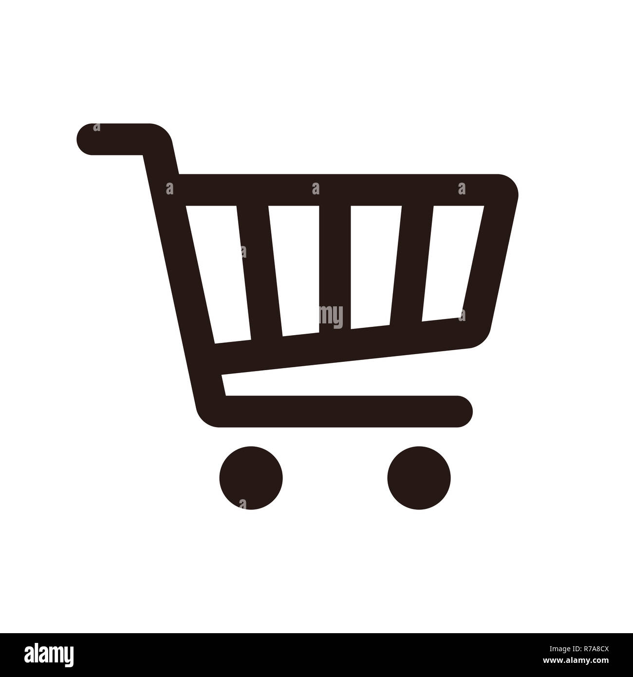 Shopping Cart Icon isolated on white background Stock Photo - Alamy