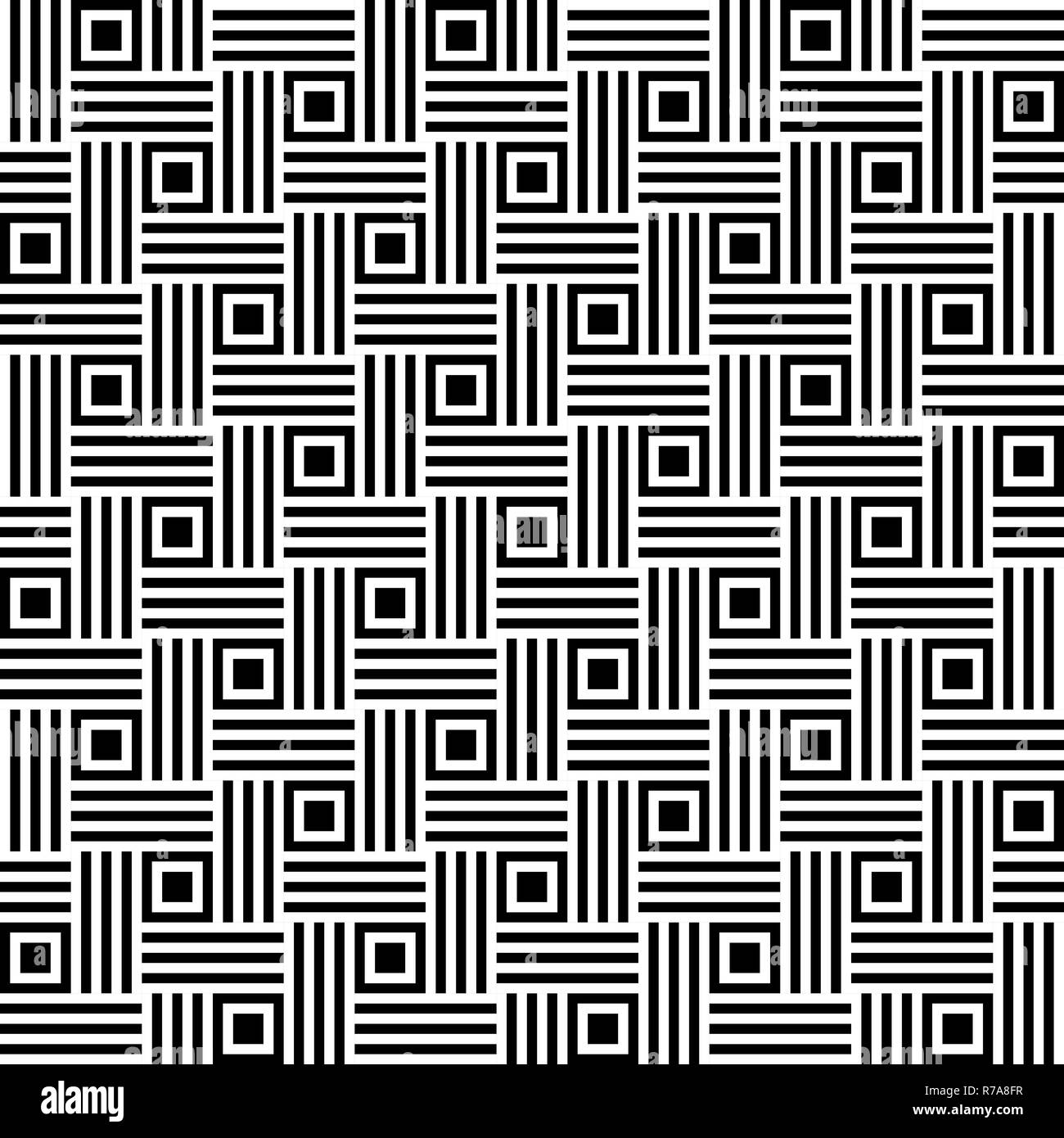 Seamless abstract pattern in black and white Stock Photo - Alamy